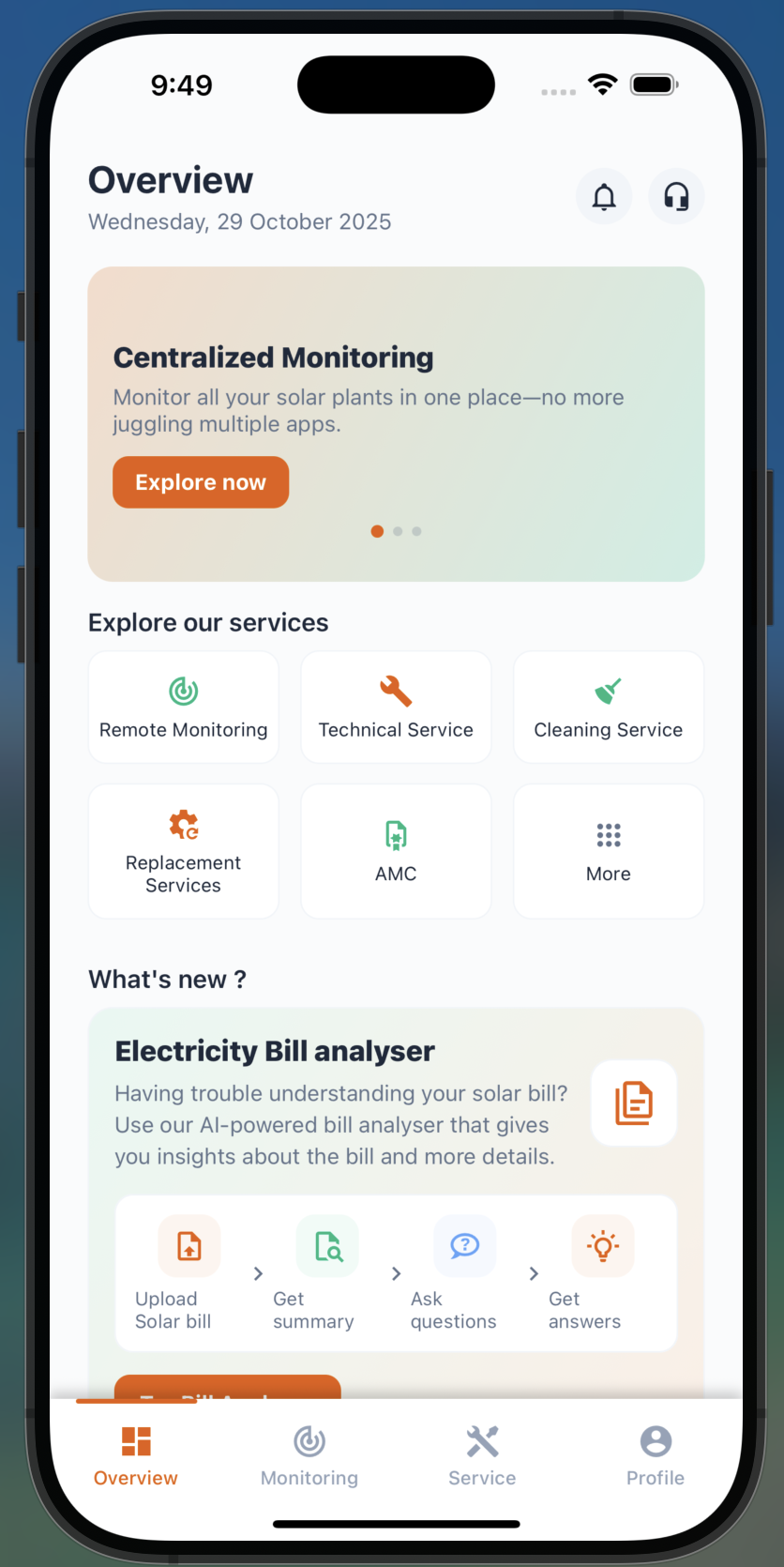 RayIQ App Dashboard Interface